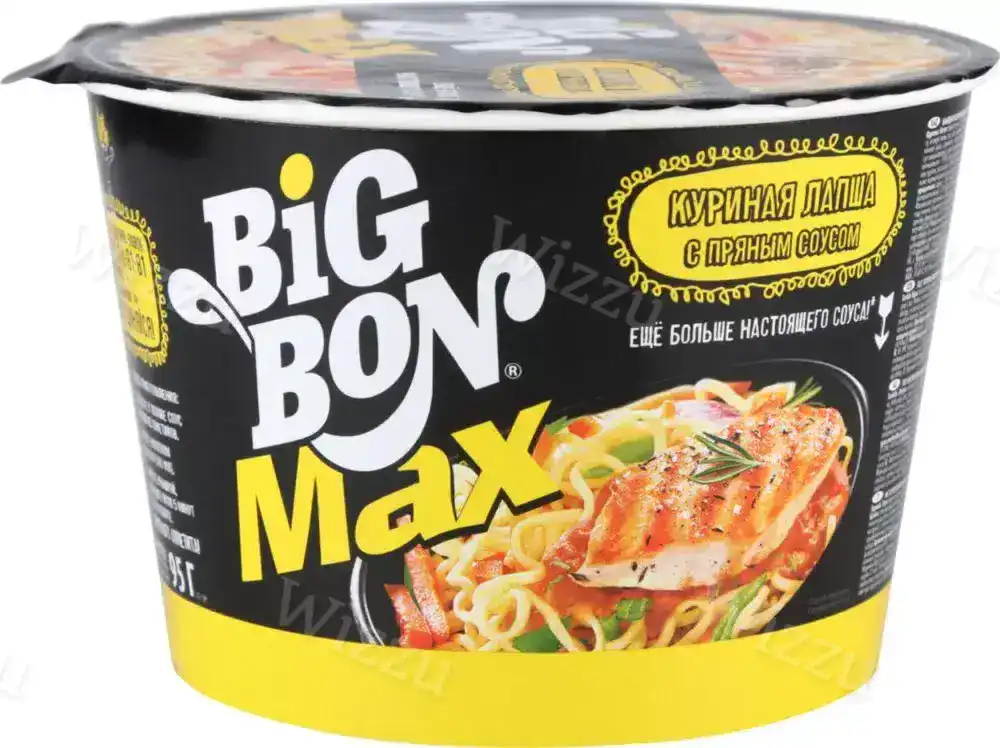Лапша Биг Бон Куриная 95г миска, шт