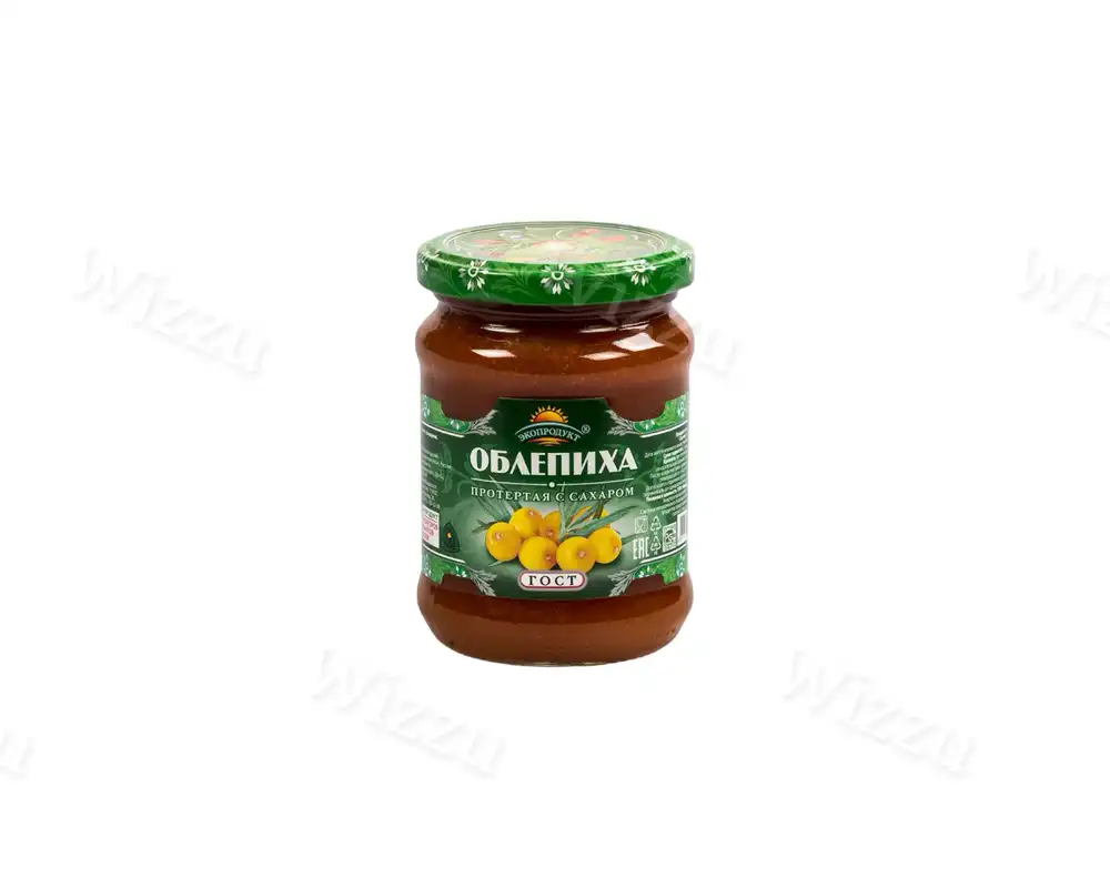 Облепиха протертая с сахаром “ЭкоПродукт" 320гр