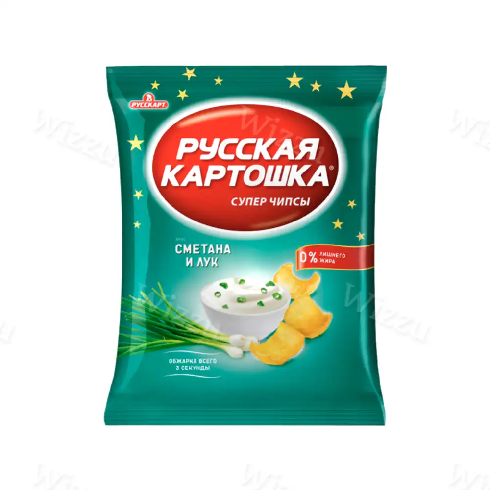 Чипсы Русская Картошка 50г Сметана и лук, шт