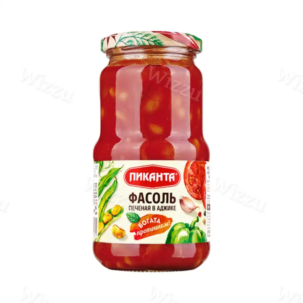 Фасоль печеная в аджике "Пиканта" 470гр ст