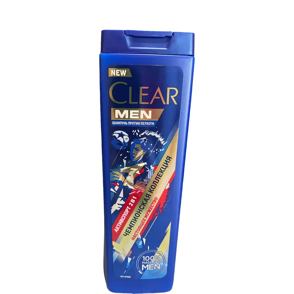 Шампунь для волос мужской Clear Men Активспорт 2в1, 400мл