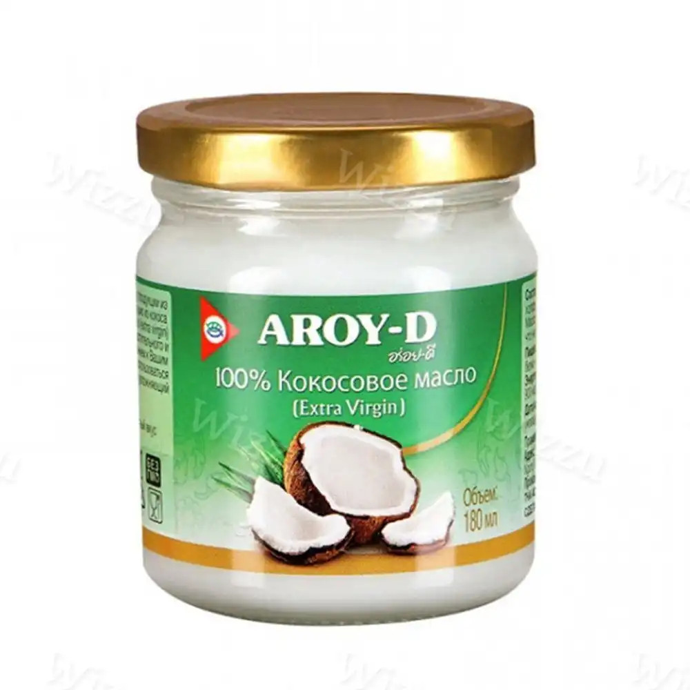 Масло Кокосовое100% (extra virgin) "AROY-D"180 мл, ст. б