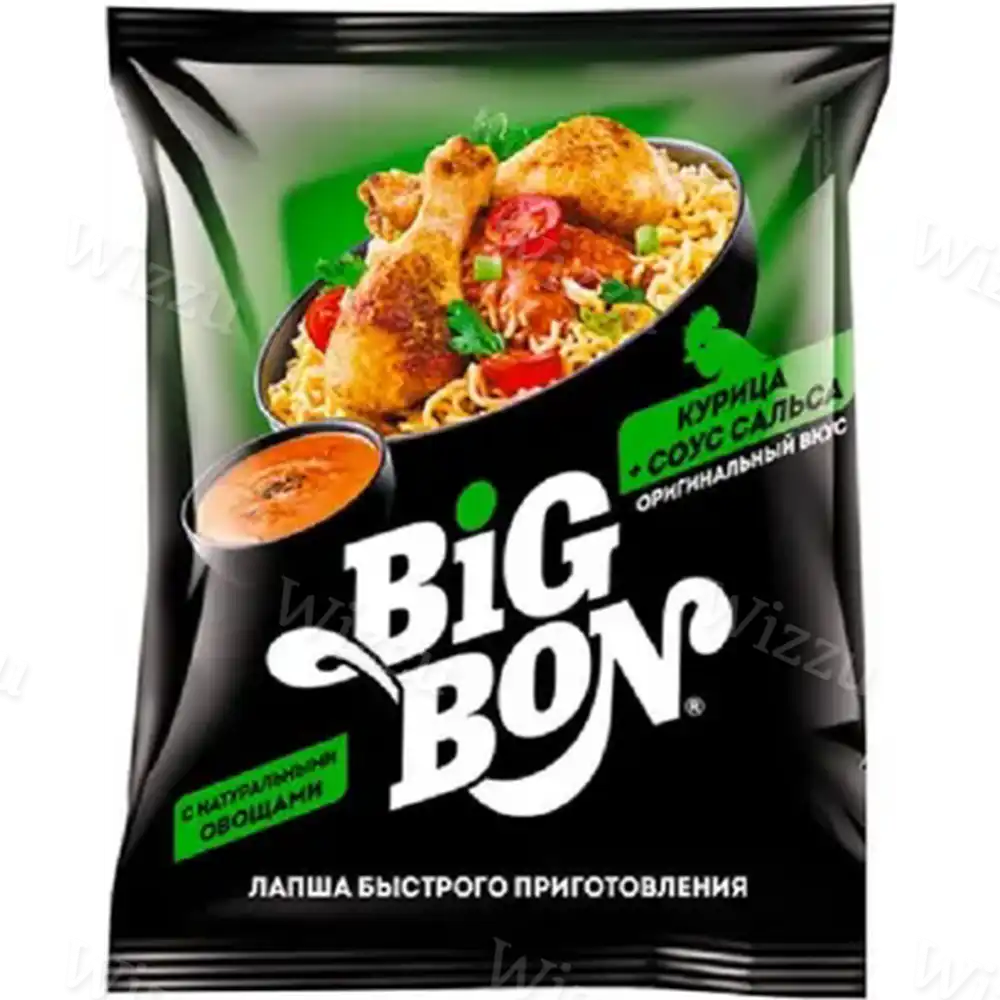 Лапша Биг Бон курица и соус сальса 75г, шт