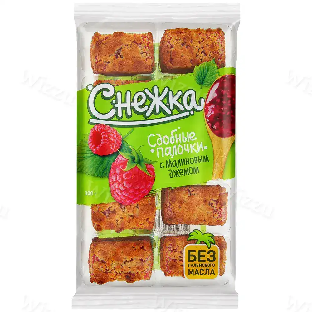 Сдобные палочки "Снежка" с малиной 308гр