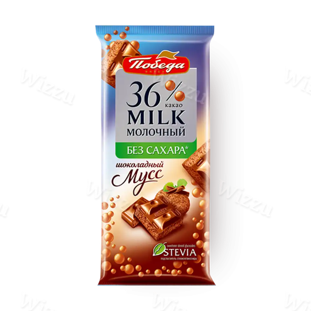 Ш-д , "Пористый молочный без сахара "Шоколадный Мусс" 65г.
