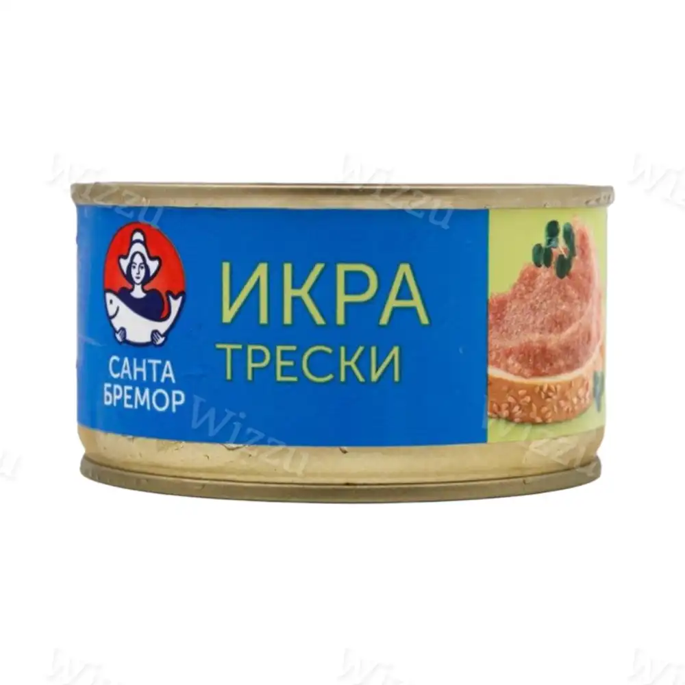 Икра Санта Бремор Деликатесная тресковая люкс ж/б 130г, шт