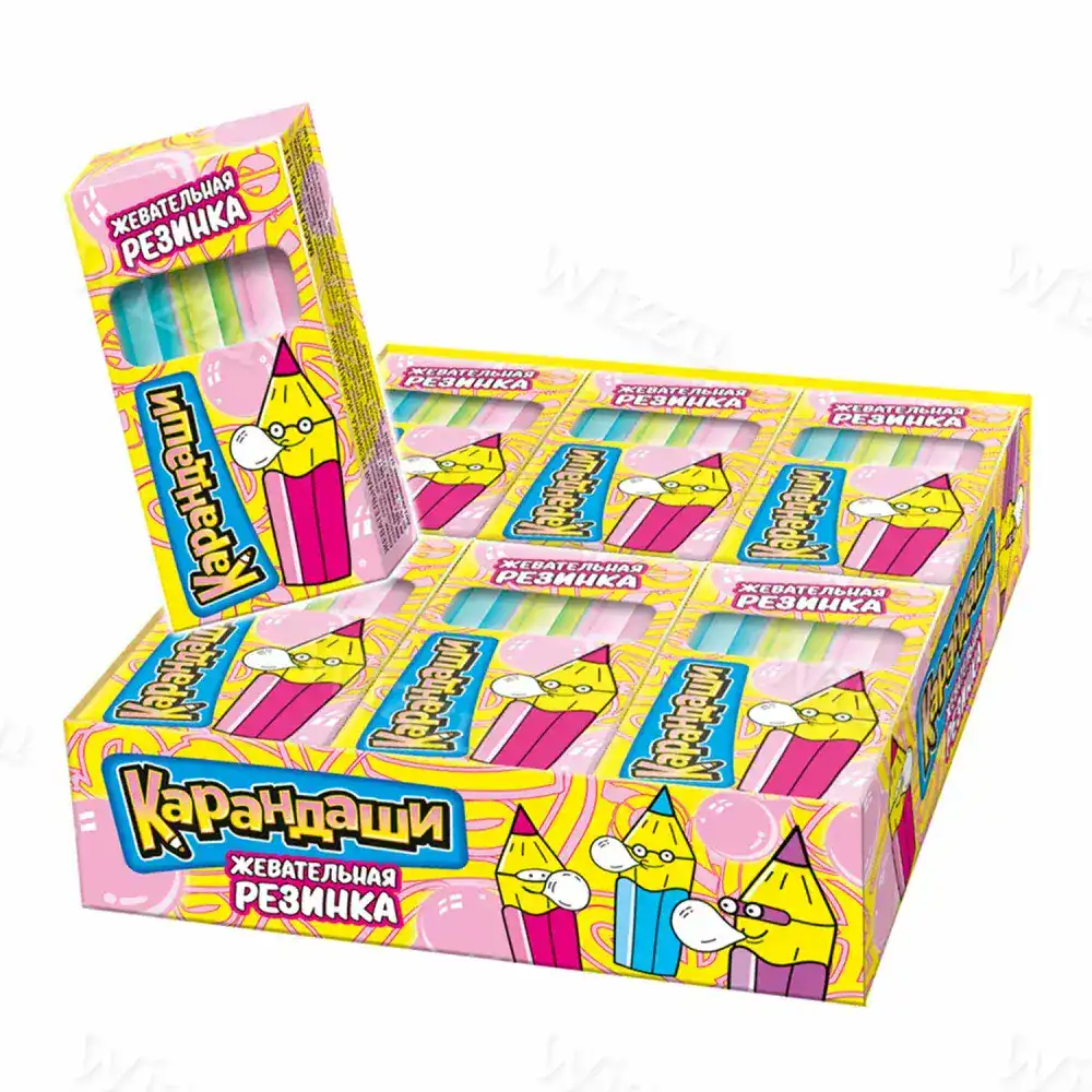 Карандаши жевательные резинка Канди Лаб 15гр