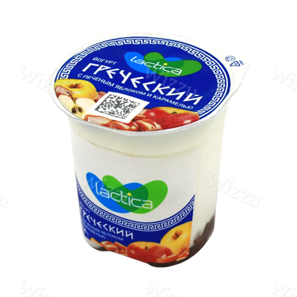 Йогурт Греческий Lactica двухслойный с Печеным Яблоком и Карамелью 3,4% 120гр