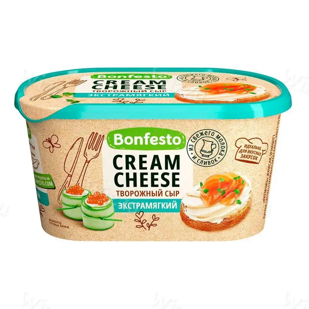 Сыр творожный Бонфесто Cream Cheese Экстрамягкий 70% 400г