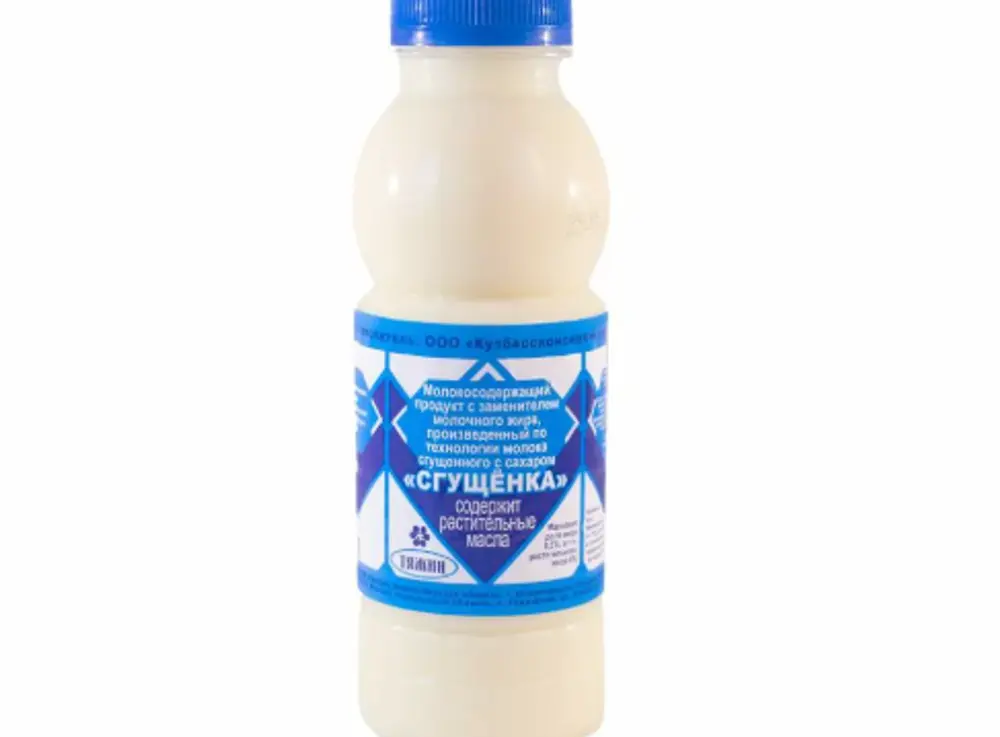 Продукт молокосодержащий сгущенный с сахаром "Королевский вкус" 8.5%, ТУ, ПЭТ бутылка, 900г