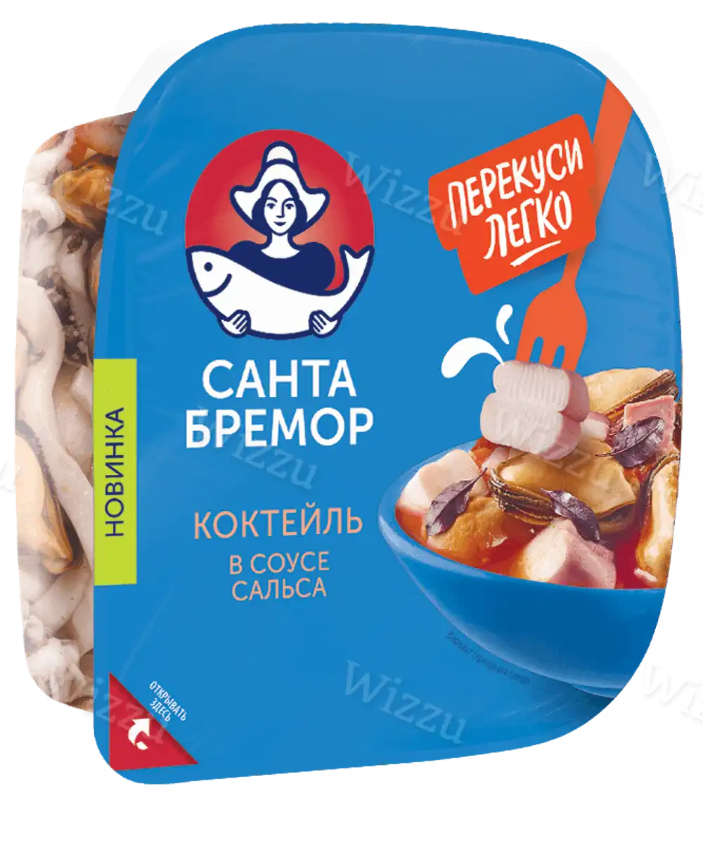 РМ Салат из коктейля морепродуктов в соусе "Сальса" 150г 1/6шт