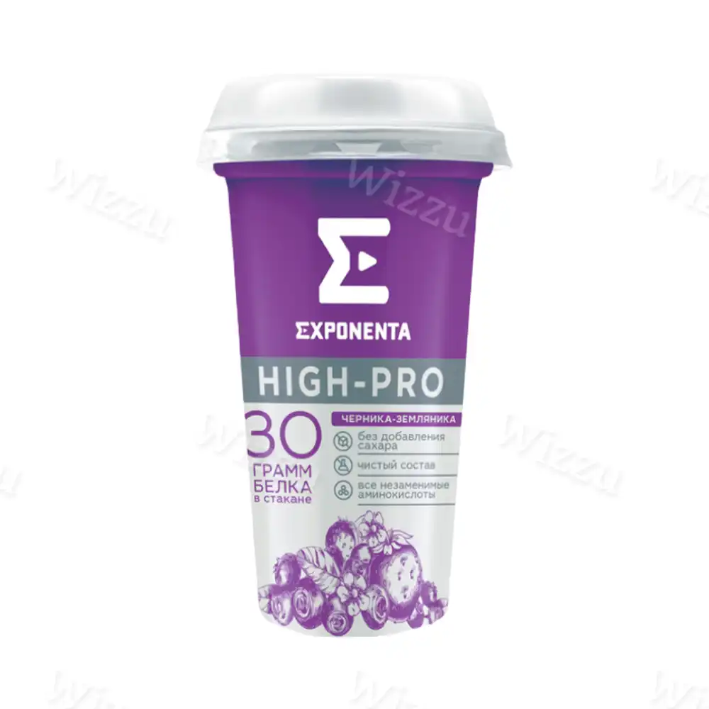 Напиток Exponenta High-pro обезжиренный черника-земляника 250г, шт