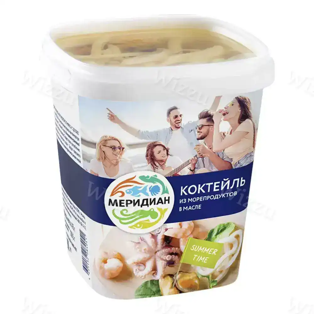 Коктейль из Морепродуктов Меридиан в масле 415гр