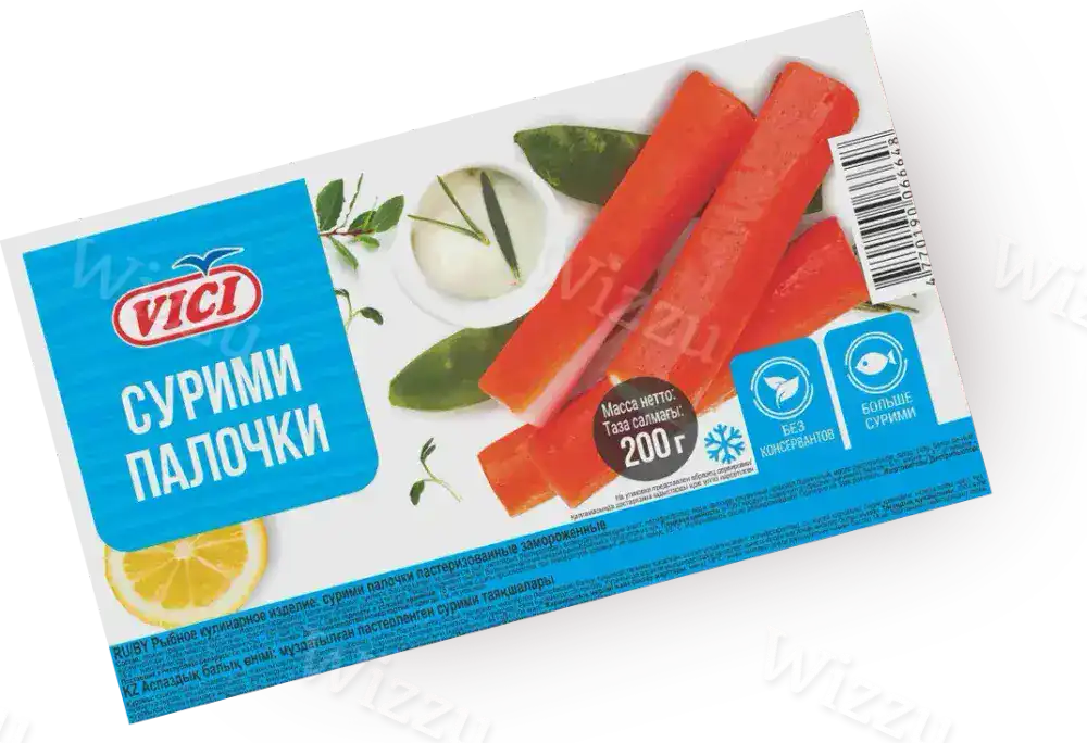 Крабовые палочки Сурими мясо VICI 200гр