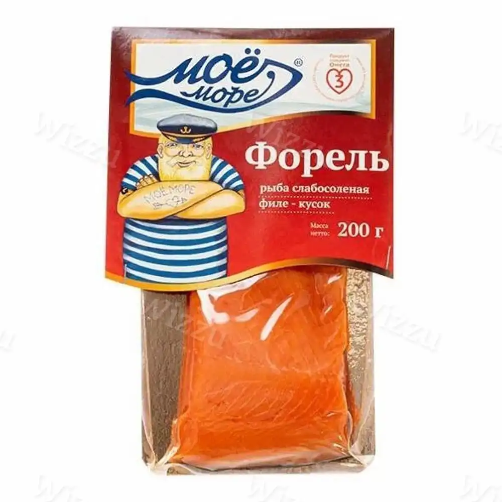 Форель филе-кусок лосось атлан.слабосолн.Мое Море 200гр