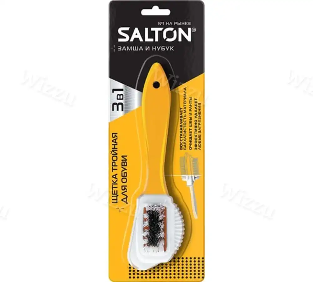 Щетка для обуви тройная Салтон 6, шт