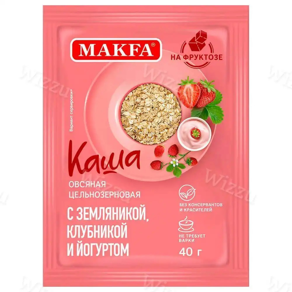 Каша Макфа овсяная земляника/клубника/йогурт  40гр