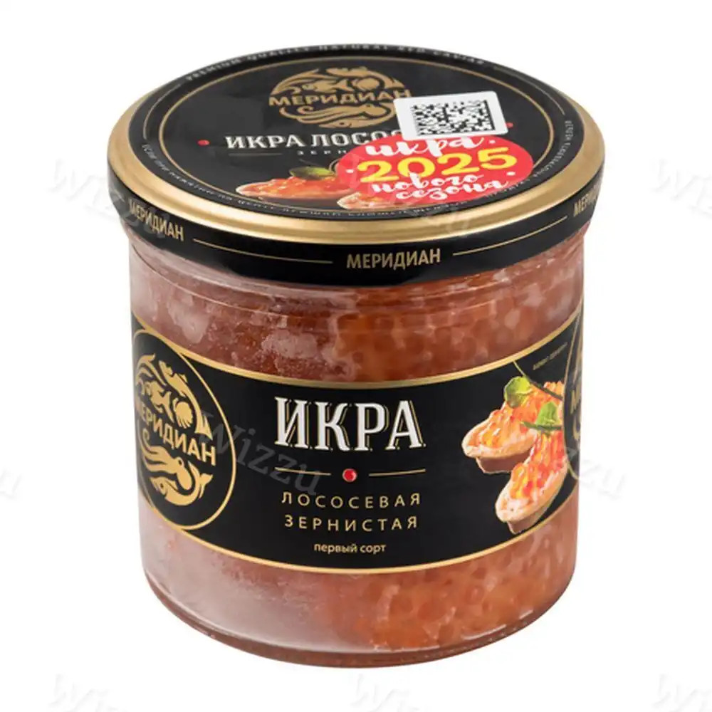 Икра "Меридиан" лососевая зернистая 310гр