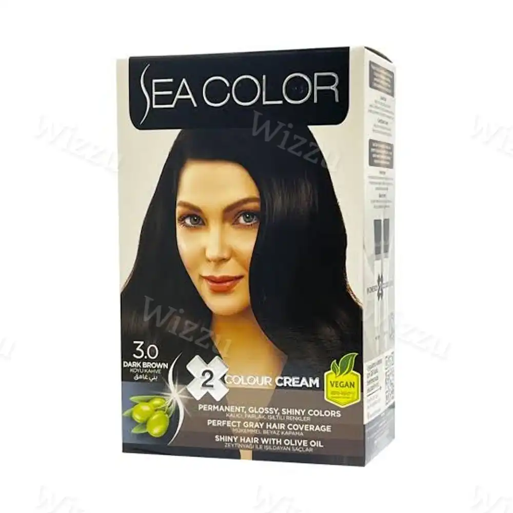 Краска для волос Sea Color Hair Dve Kit 3.0 Темный Каштан, шт