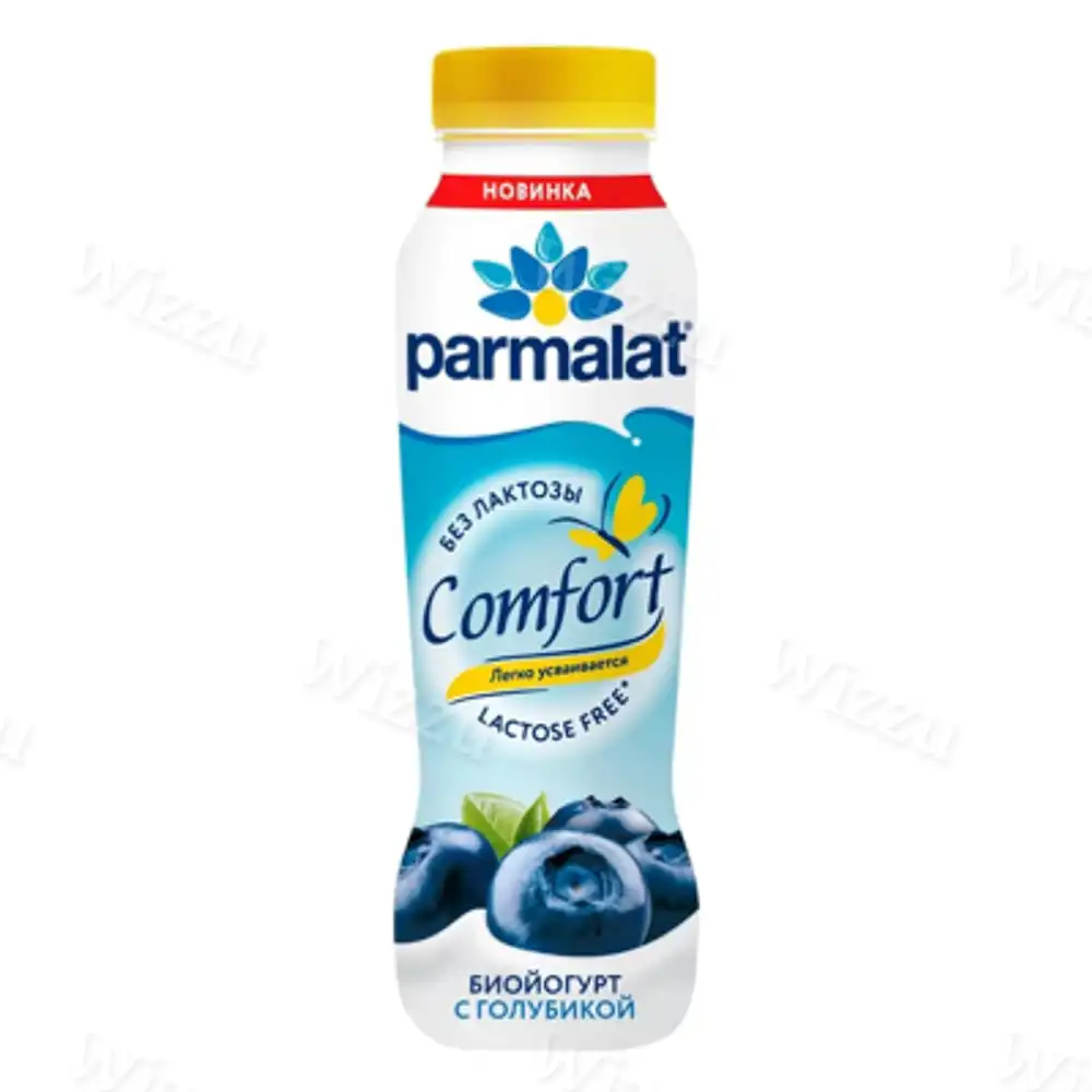 Йогурт питьевой без лактозы Parmalat Comfort с Голубикой 290гр