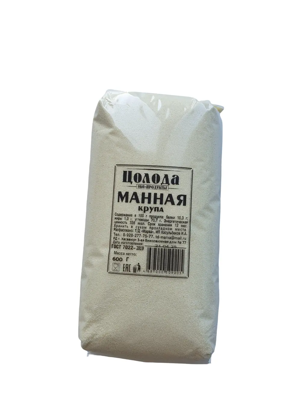 Манная крупа Цолода 600г