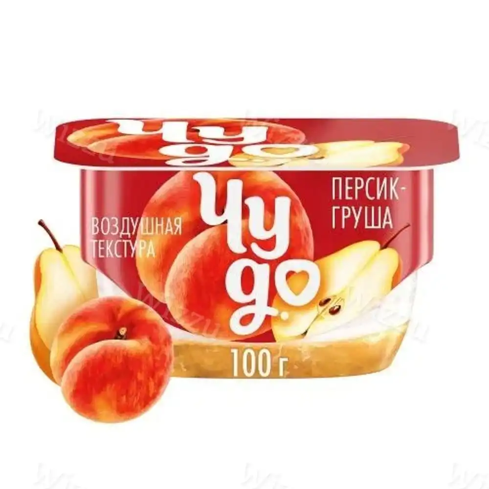 Творожок Чудо 4,2% 100г Персик груша, шт