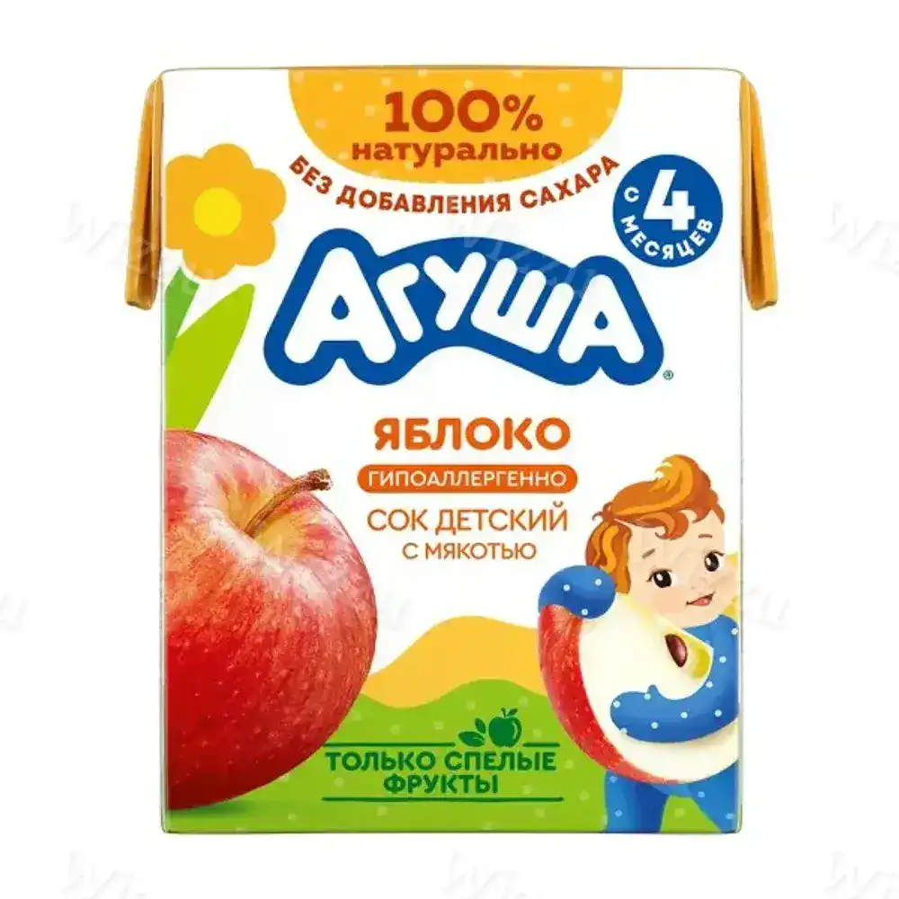 Нектар "Агуша" Яблоко с мякотью 200мл