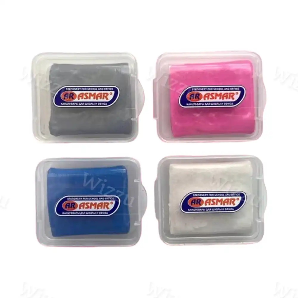 Ластик "Клячка" ассорти, в пластиковой упаковке ( 4 цвета) "ASMAR" 36 шт. AR-6010