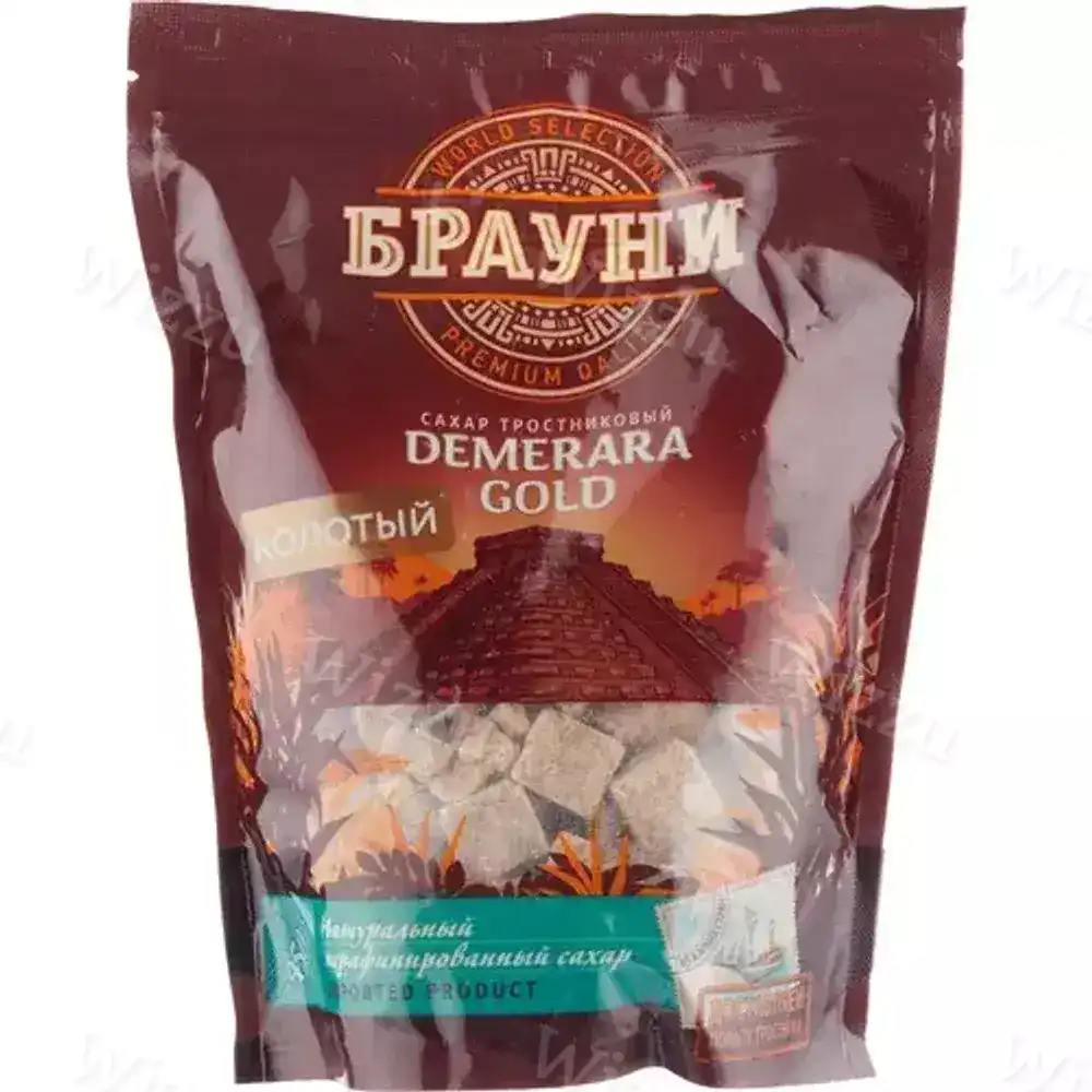 Сахар  тростниковый  корич. колотый куск  Брауни  0,45кг 12 шт