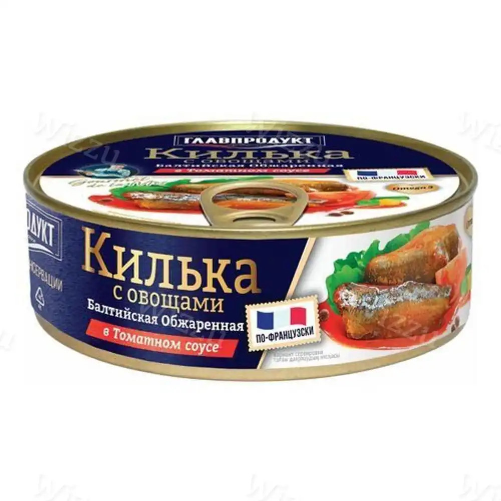 Килька Главпродукт обжаренная в т/с ж/б 230г ключ, шт