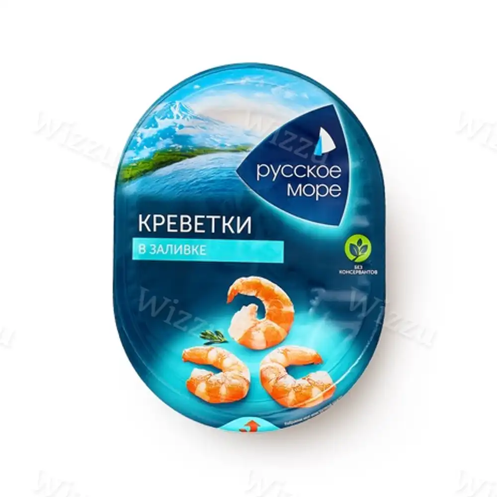 Мясо креветки Русское море в заливке 180гр, шт
