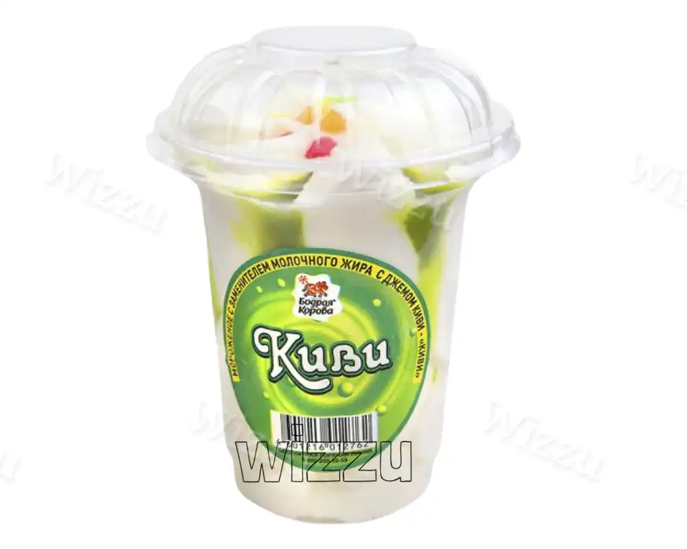 Мороженое "Бодрая корова" Киви стакан 185гр