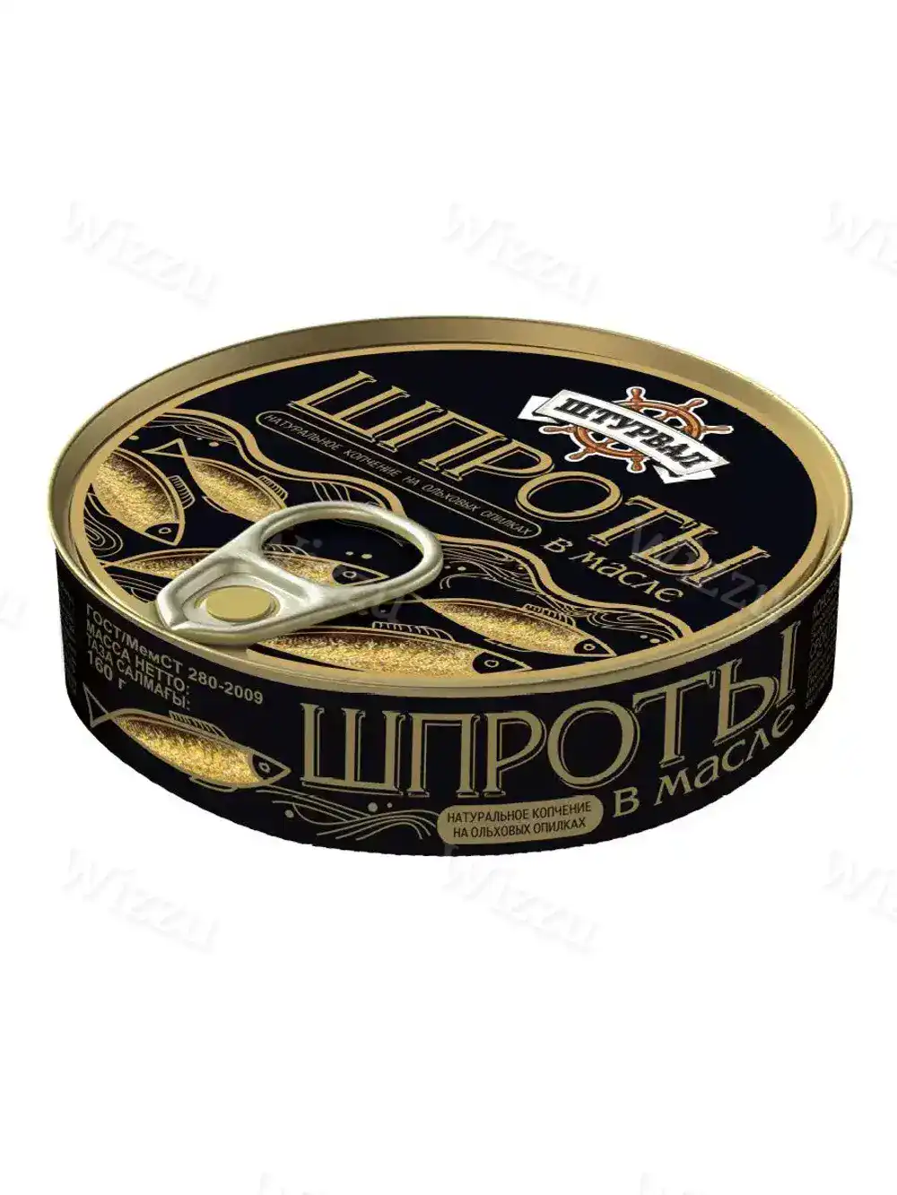 Шпроты Штурвал в масле ключ 160гр