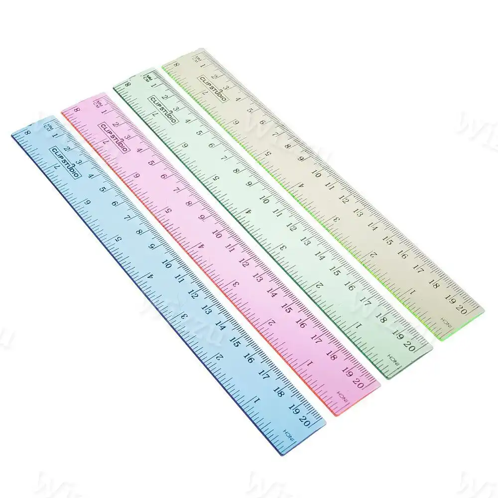 Линейка 20см четырехгранная (цвета: микс) (c120) (х480) MQ