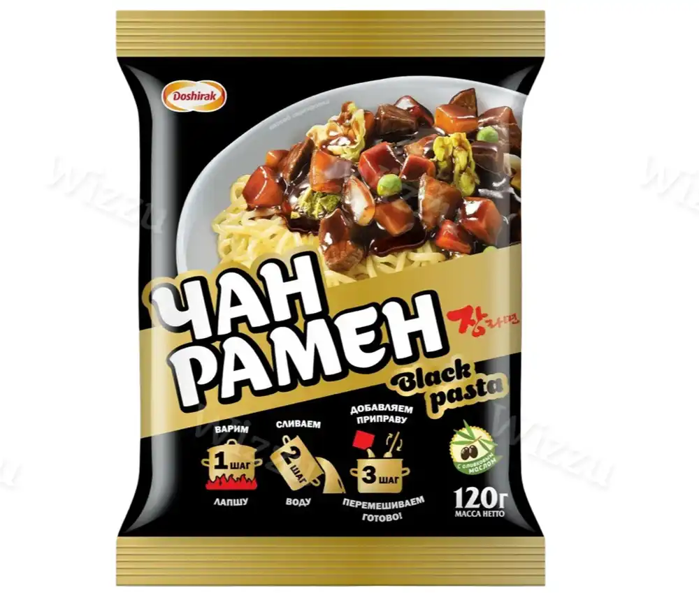 Лапша Доширак Чан рамен Black Pasta 120г, шт