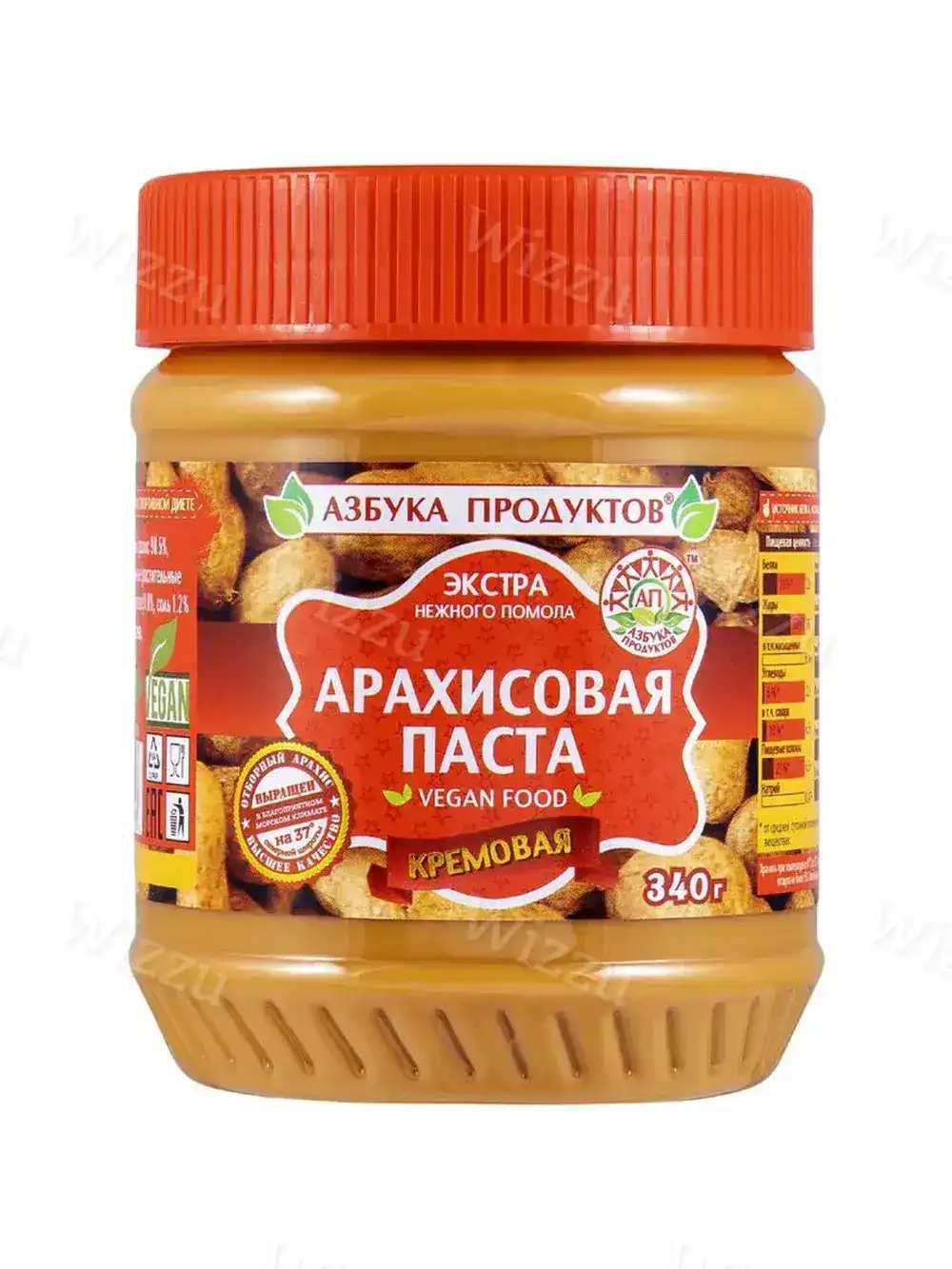 Арах.паста АЗБУКА ПРОДУКТОВ ЭКСТРА Кремовая 340г