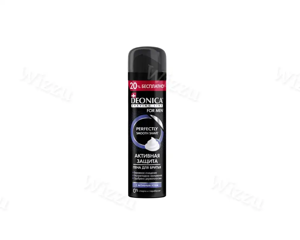 DEONICA FOR MEN Пена для бритья Активная защита с черным углём 240 мл