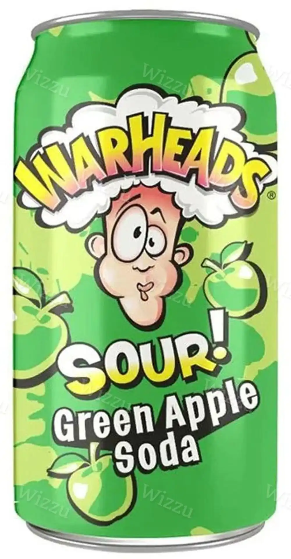 Газированный напиток "Warheads" Sour Green Apple soda 355мл