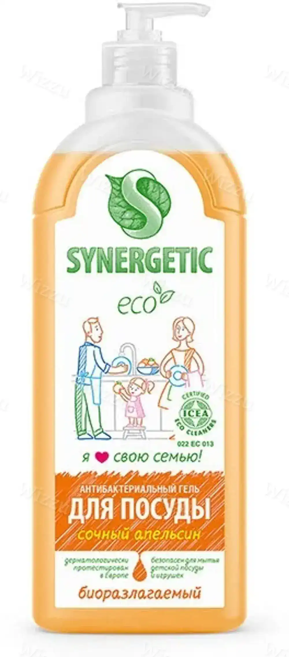 Средство Синергетик для мытья посуды Апельсин 1000мл