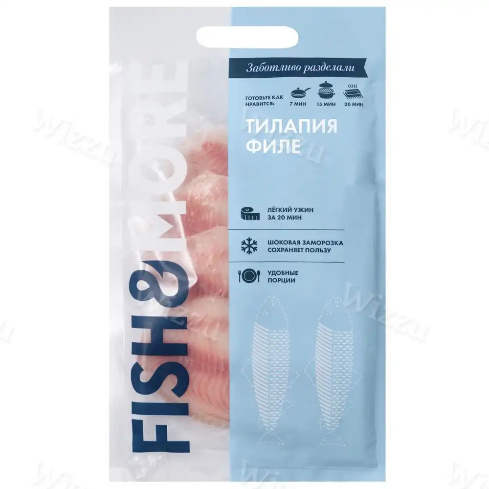 Тилапия филе б/к с/м в/у Fish&More 500гр