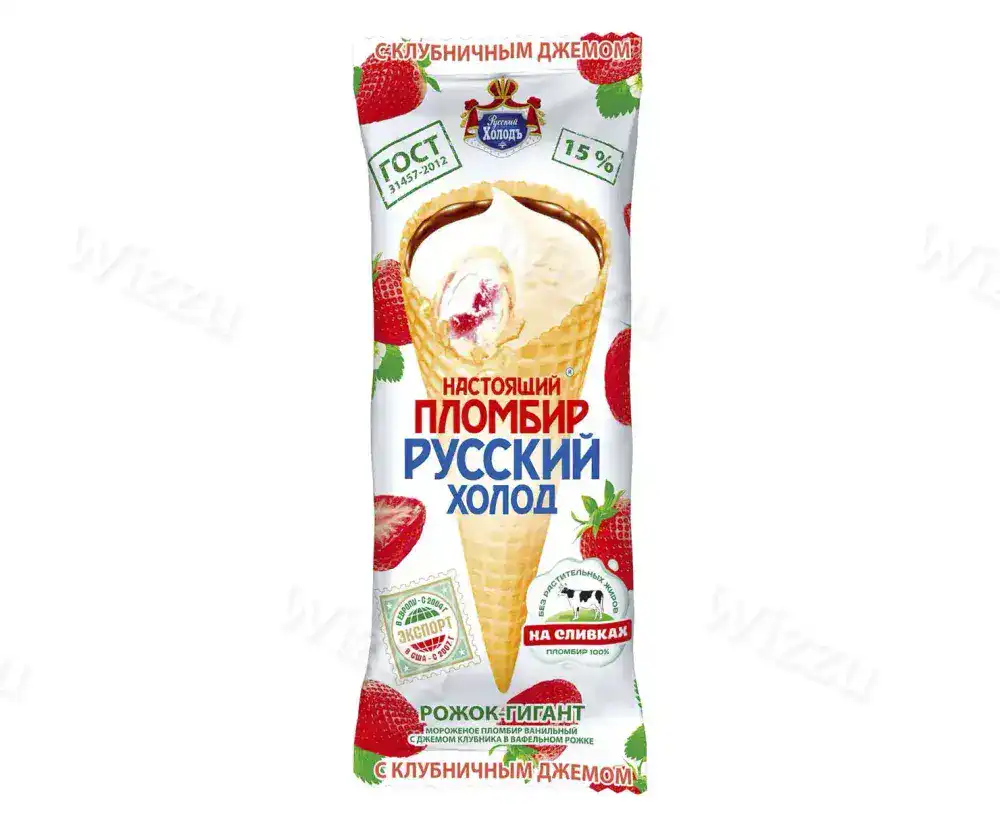 Мороженое "Русский Холод" Клубника 120гр
