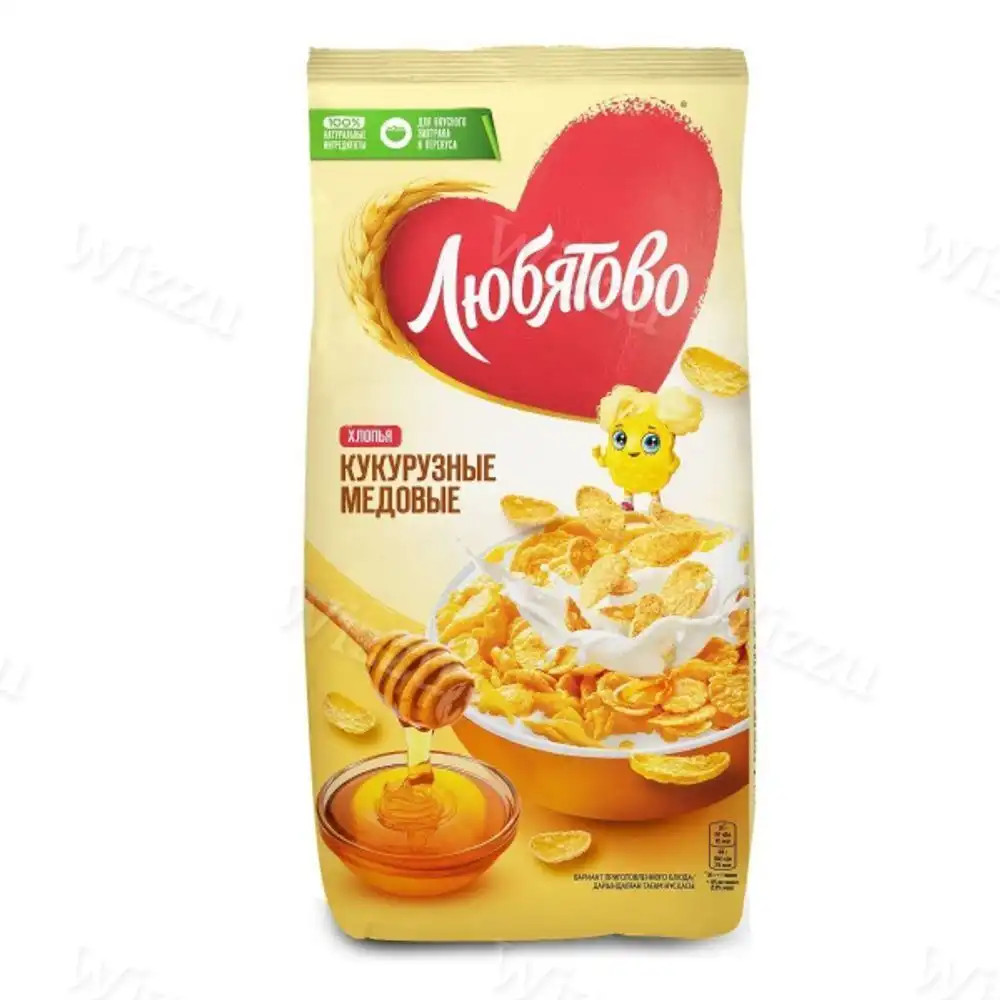 Готовый завтрак Любятово Хлопья кукурузные 600г, шт