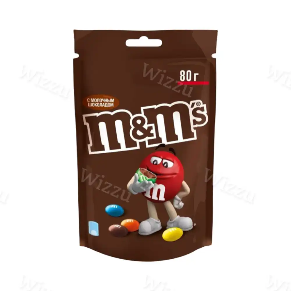 Драже M&M's 80г с молочным шоколадом, шт