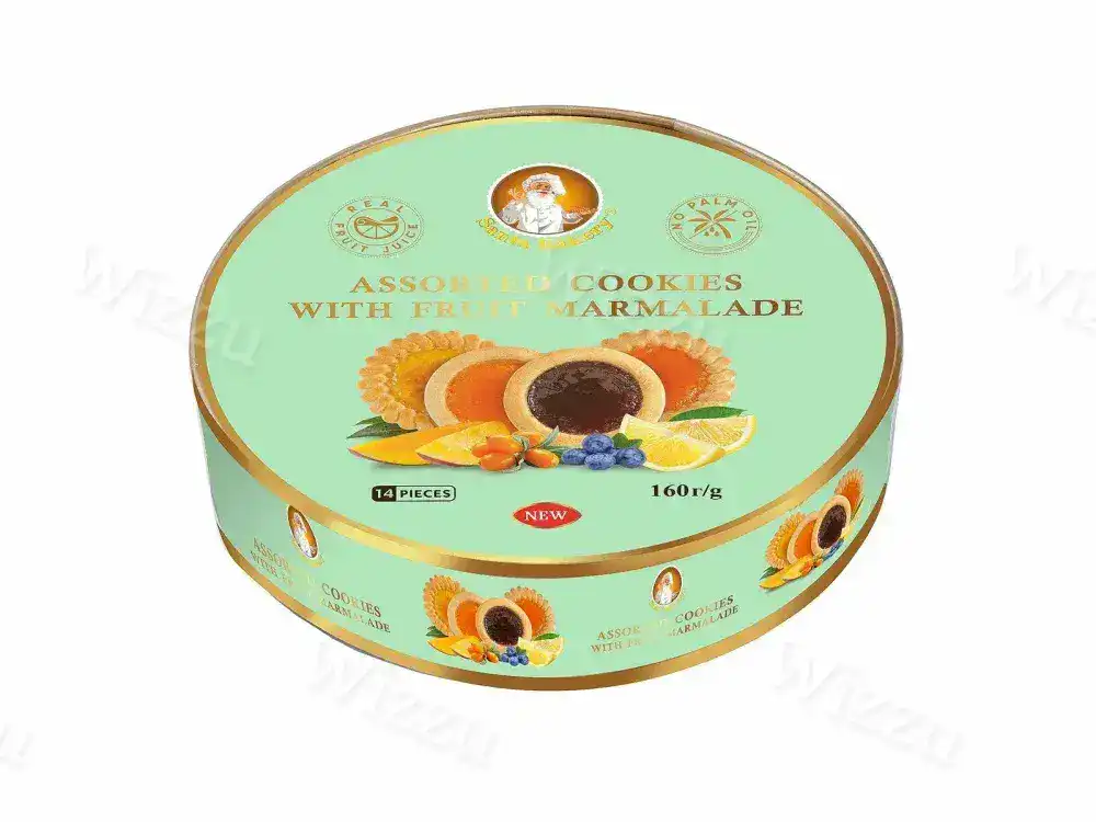 Печенье с фруктовым мармеладом 160г