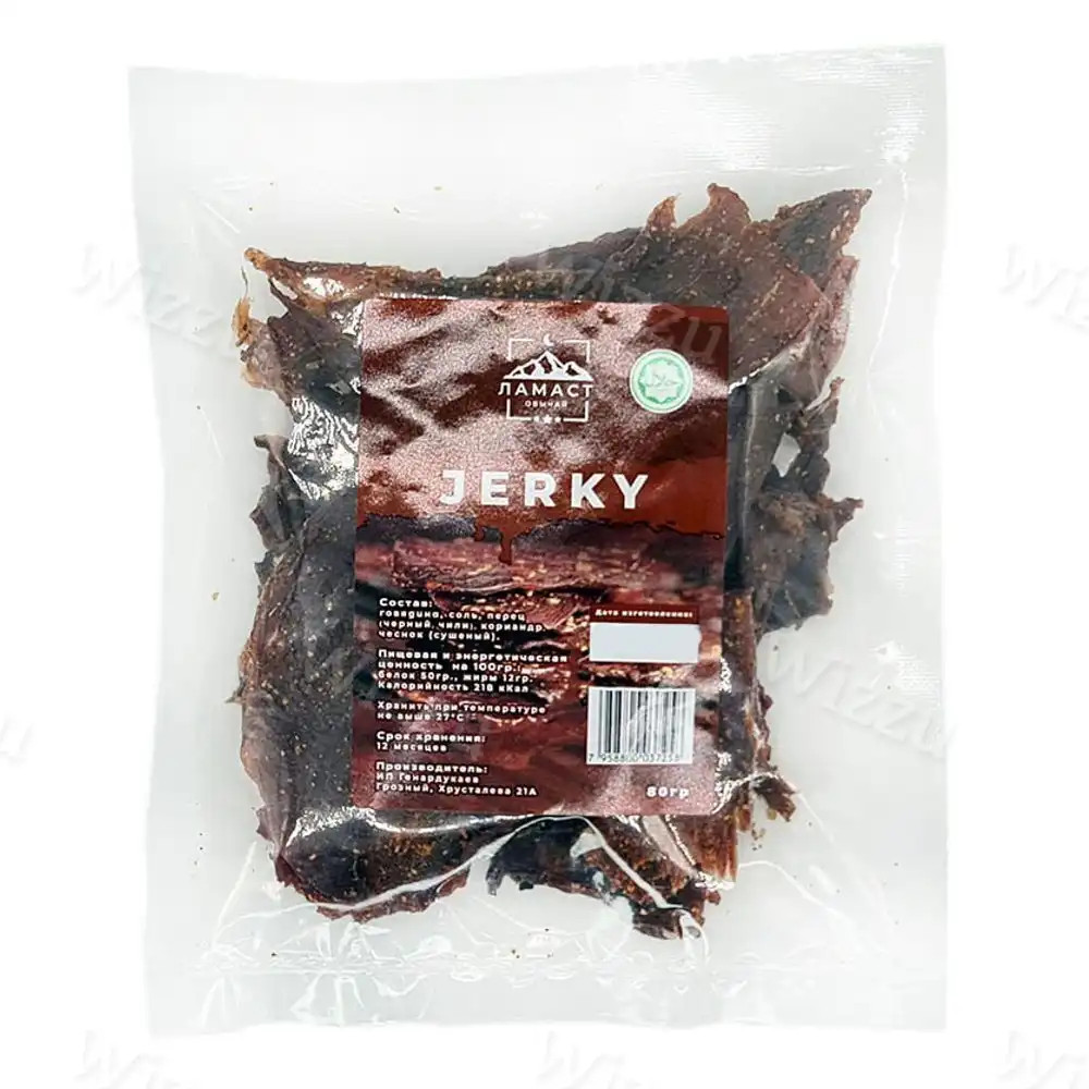 JERKY Говядина сушеное мясо 80гр