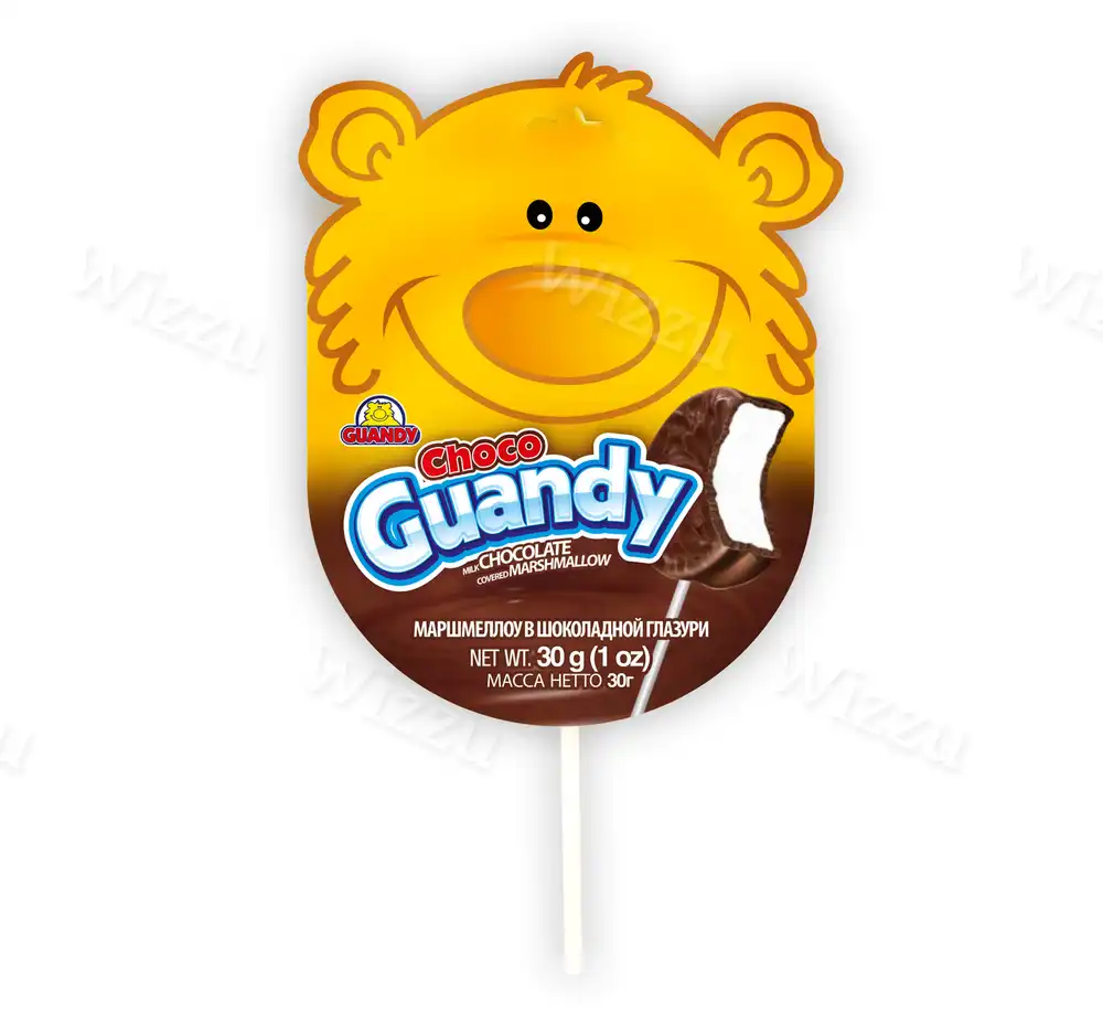 Маршмеллоу "Guandy" Мишка в шоколаде на палочке 30гр