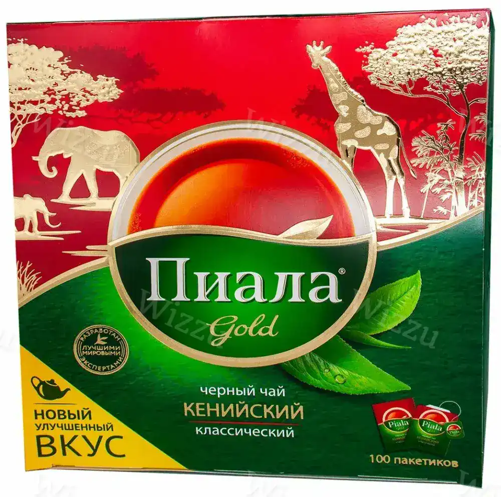 Кенийский классический Черный Чай Пиала Голд 180гр 100пакетиков