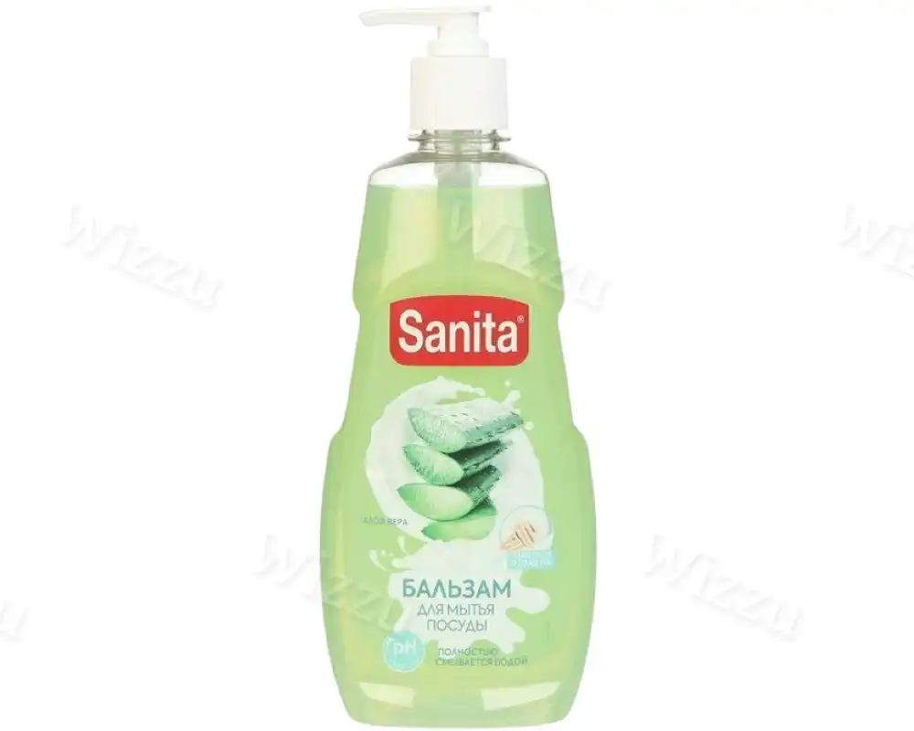 Бальзам для мытья посуды Sanita Pure Алоэ Вера 450гр