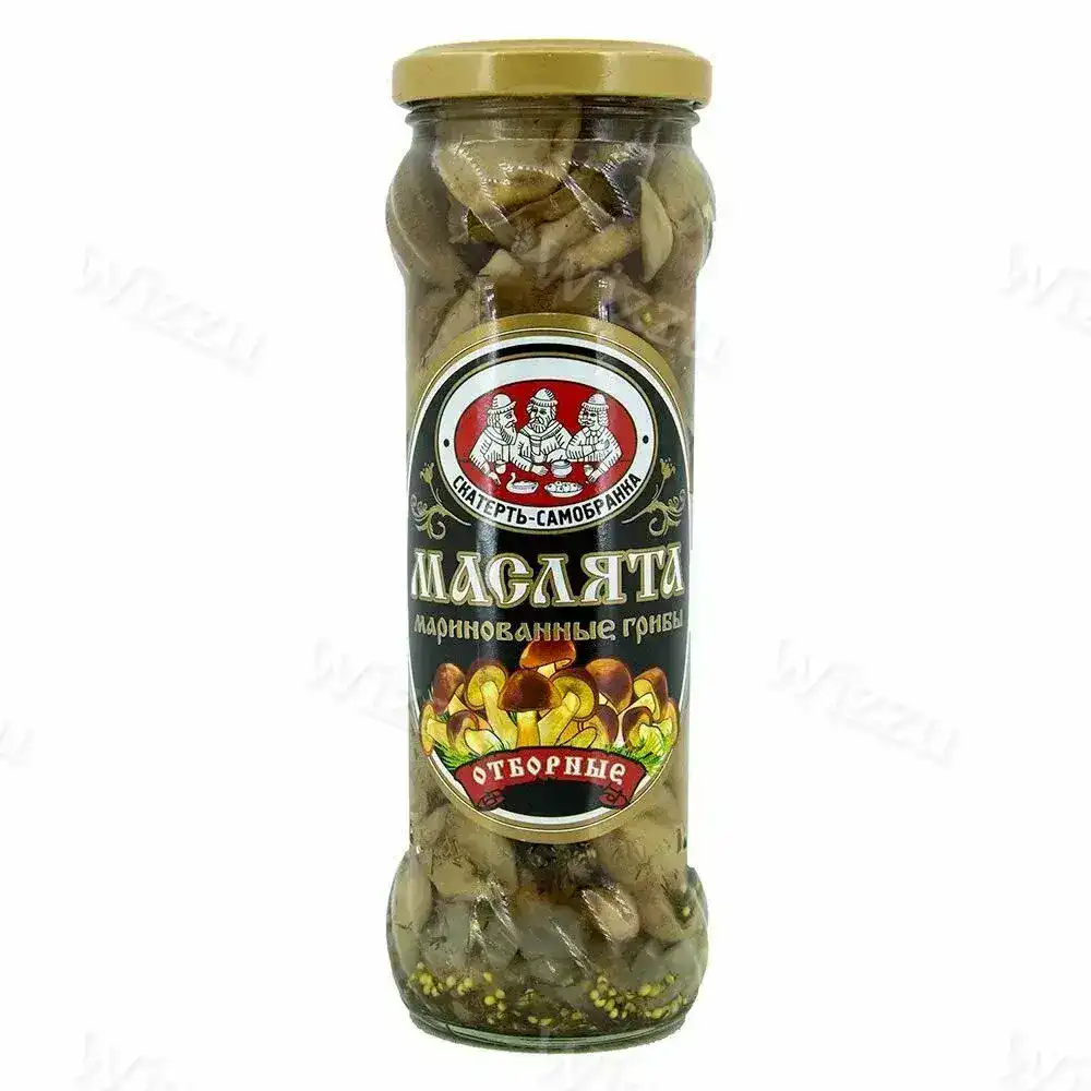 Маслята Грибные марин.отбор.Скатерть Самобранка стекло.370гр