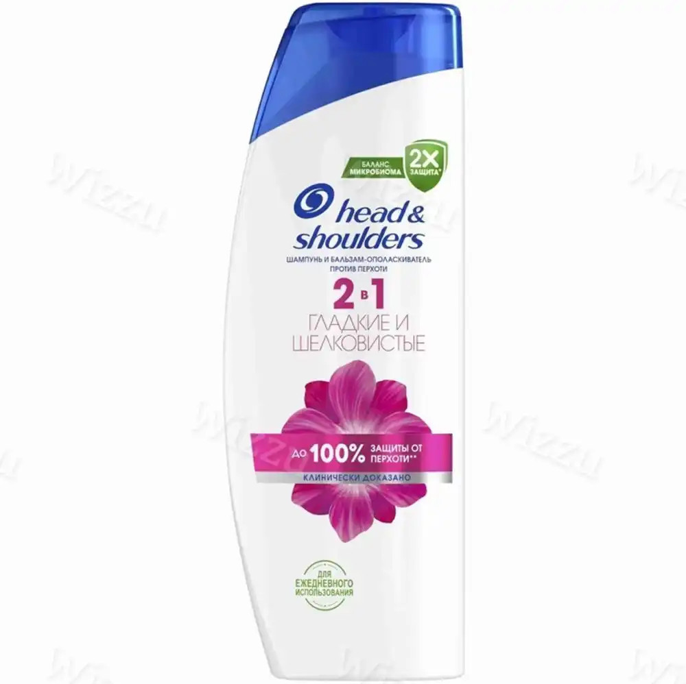 Шампунь Head&Shoulders 400мл Гладкие и шелковистые 2в1, шт